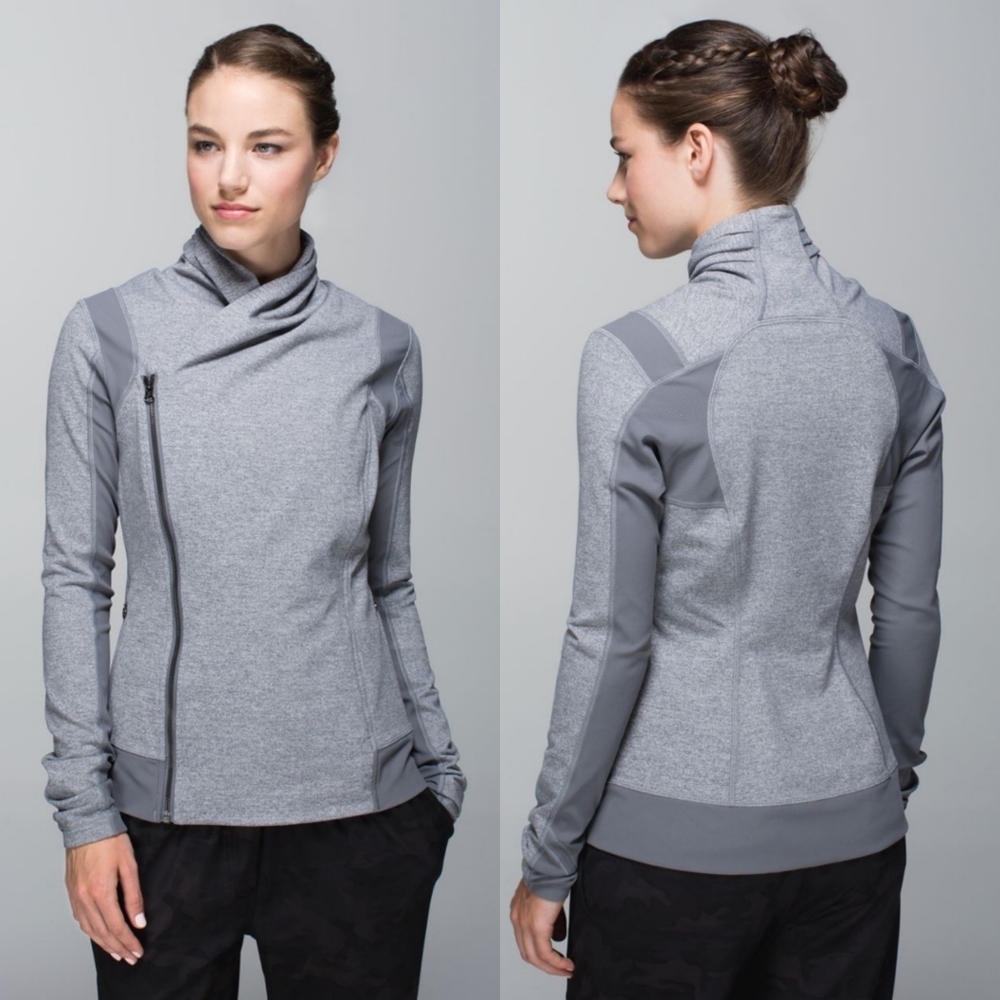 LULULEMON Bhakti Yoga Jacket In Heathered Slate 4.
